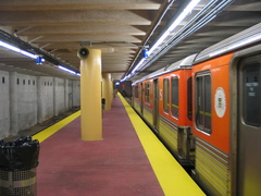 SEPTA Broad Street Subway train @ Pattison (Lower Level) because of an Eagle home game. Photo taken by Brian Weinberg, 9/12/2004