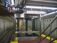 Elevator at the SEPTA Broad Street Subway Pattison station (Lower Level). It was open because of an Eagles home game. Photo take