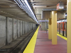 SEPTA Broad Street Subway train @ Pattison (Lower Level) because of an Eagle home game. Photo taken by Brian Weinberg, 9/12/2004