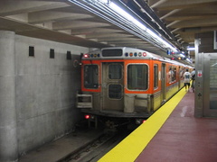 SEPTA Broad Street Subway train @ Pattison (Lower Level) because of an Eagle home game. Photo taken by Brian Weinberg, 9/12/2004