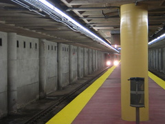 SEPTA Broad Street Subway train @ Pattison (Lower Level) because of an Eagle home game. Photo taken by Brian Weinberg, 9/12/2004