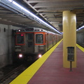 SEPTA Broad Street Subway train @ Pattison (Lower Level) because of an Eagle home game. Photo taken by Brian Weinberg, 9/12/2004