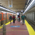 SEPTA Broad Street Subway train @ Pattison (Lower Level) because of an Eagle home game. This shows the first train of the aftern