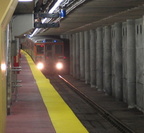 SEPTA Broad Street Subway train @ Pattison (Lower Level) because of an Eagle home game. Photo taken by Brian Weinberg, 9/12/2004