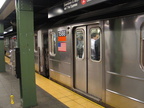 R-62 1588 @ Times Square (3). This car has bench seats. Photo taken by Brian Weinberg, 9/13/2004.