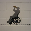 Disabled Drunkard or Man Examining Empty Pringles Can :)
