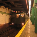 R-1 100 @ 14 St (in service on the F line / Centennial Celebration Special). Photo taken by Brian Weinberg, 9/26/2004.