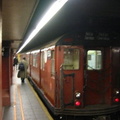 R-33WF 9334 @ 34 St - Herald Square (SB exp track). Part of a work train. Photo taken by Brian Weinberg, 10/22/2004.