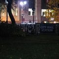 New (temporary) Entrance to the City Hall station (original) @ City Hall Park. Photo taken by Brian Weinberg, 10/26/2004.
