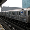 R-62A 1807 @ 45 Rd - Court House Sq (7). Note how dirty it looks. Photo taken by Brian Weinberg, 11/4/2004.