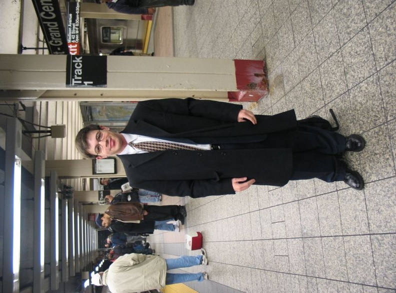 David of Broadway dressed up for a wedding.