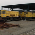 R-43 60 with R-14 5857 (now RD330) @ Westchester Yard. Photo taken by Brian Weinberg, 12/19/2004.