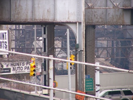 Rear end of a northbound Amtrak @ Whitlock Av. Photo taken by Brian Weinberg, 12/19/2004. Yo kid, you know who you are..I hope y