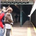 Railfans @ Whitlock Av (fan trip). Photo taken by Brian Weinberg, 12/19/2004.