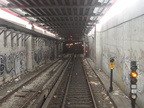 Williamsburg Bridge / Approach to Essex St (J). Photo taken by Brian Weinberg, 1/3/2005.