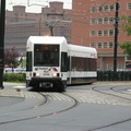 HBLR LRV 2011B @ nearing Exchange Place. Photo taken by Brian Weinberg, 07/30/2003.