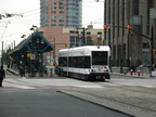 HBLR LRV 2011A @ Exchange Place. Photo taken by Brian Weinberg, 07/30/2003.