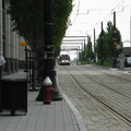 HBLR LRV 2002B @ nearing Exchange Place. Photo taken by Brian Weinberg, 07/30/2003.