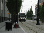 HBLR LRV 2002B @ nearing Exchange Place. Photo taken by Brian Weinberg, 07/30/2003.