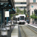 HBLR LRV 2002A @ leaving Exchange Place. Photo taken by Brian Weinberg, 07/30/2003.