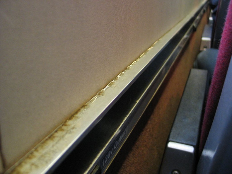 Leaking unrehabbed Amtrak Amfleet I coach. Photo taken by Brian Weinberg, 5/20/2005.