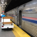Amtrak baggage car 1711 @ Newark Penn Station. Photo taken by Brian Weinberg, 7/17/2005.