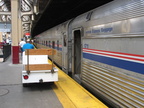 Amtrak baggage car 1711 @ Newark Penn Station. Photo taken by Brian Weinberg, 7/17/2005.
