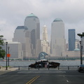 September 11, 2001 Memorial near Exchange Place (PATH). Photo taken by Brian Weinberg, 7/17/2005.