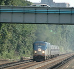 Amtrak P32AC-DM 700 and 716 @ Riverdale (MNCR Hudson Line). Photo taken by Tamar Weinberg, 7/24/2005.