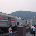 Amtrak P42DC 134 & Baggage 1206 @ Cumberland, MD (Capitol Limited). Photo taken by David Lung, June 2005.