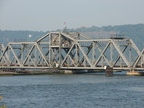 The middle (swing) span of the Spuyten Duyvil swing bridge. Photo taken by Brian Weinberg, 8/2/2005.