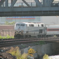 MNCR P32AC-DM 220 and Shoreliner coach &quot;Roger Sherman&quot; @ Marble Hill (MNCR Hudson Line). Photo taken by Brian Weinberg