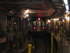 R-142 @ South Ferry (2) but signed as a (1) [G.O. had only 2 and 5 trains stopping at South Ferry]. Photo taken by Brian Weinber