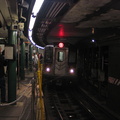 R-142 6766 @ South Ferry (5) [G.O. had only 2 and 5 trains stopping at South Ferry]. Photo taken by Brian Weinberg, 9/11/2005.