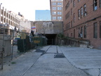 Portal of the abandoned Cedar Street Subway portion of the Newark City Subway. Photo taken by Brian Weinberg, 9/18/2005.