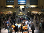 Main Concourse (with Lamborghini Gallardo) @ Grand Central Terminal. Photo taken by Brian Weinberg, 9/28/2005.