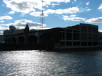 Ferry slips @ Hoboken Terminal. Photo taken by Brian Weinberg, 10/23/2005.