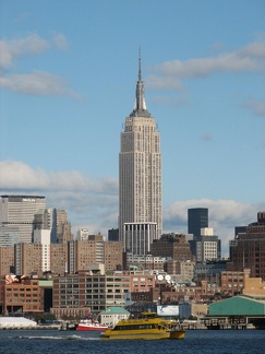 NY Water Taxi and the Empire State Building. Photo taken by Brian Weinberg, 10/23/2005.