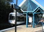 NJT HBLR LRV 2013B @ Port Imperial (second day of service). Photo taken by Brian Weinberg, 10/30/2005.