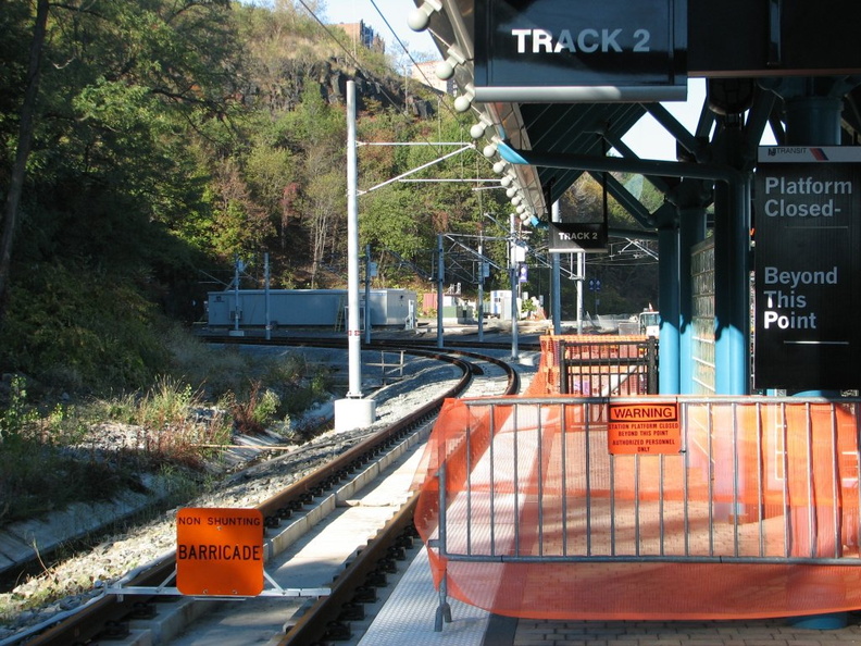 NJT HBLR Port Imperial station (second day of service). Photo taken by Brian Weinberg, 10/30/2005.