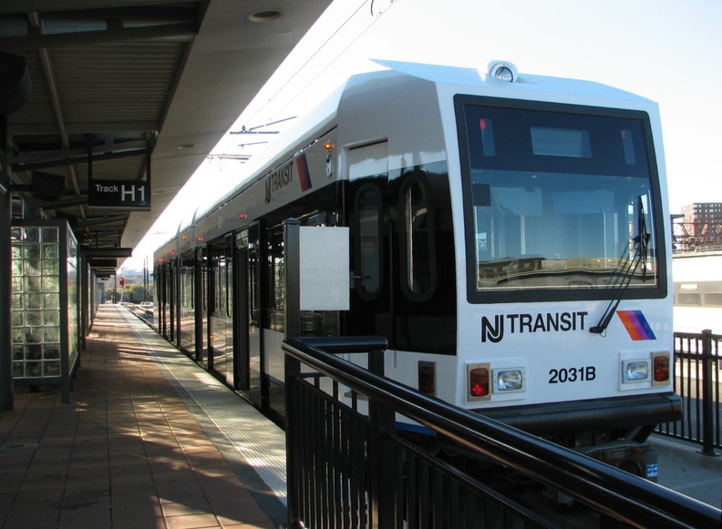 NJT HBLR LRV 2031B @ Hoboken Terminal. Photo taken by Brian Weinberg, 10/30/2005.