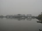 Amtrak P32DM-AC 717 (Train #71) @ Spuyten Duyvil Swing Bridge (Inwood Movable Bridge). Photo taken by Brian Weinberg, 11/6/2005.