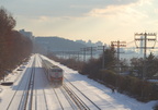 CDOT P32AC-DM 229 @ Riverdale (Hudson Line). Note the cross country skier and the George Washington Bridge. Photo taken by Brian