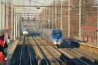 Amtrak Acela Express 2011 and Amtrak AEM-7AC 926 @ Elizabeth, NJ. Photo taken by Brian Weinberg, 12/18/2005.