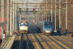 Amtrak Acela Express 2011 and Amtrak AEM-7AC 926 @ Elizabeth, NJ. Photo taken by Brian Weinberg, 12/18/2005.