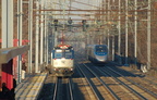 Amtrak AEM-7AC 926 and Amtrak Acela Express 2011 @ Elizabeth, NJ. Photo taken by Brian Weinberg, 12/18/2005.