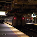 Amtrak Amfleet coach @ Newark Penn Station. Photo taken by Brian Weinberg, 12/18/2005.