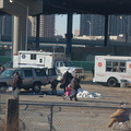 The (non) scene at the Yankee Stadium Park &amp; Ride. Photo taken by Brian Weinberg, 12/21/2005.