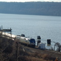 Amtrak P32AC-DM 711 @ Inwood Movable Bridge (Train 285). Photo taken by Brian Weinberg, 1/8/2006.