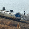 Amtrak P32AC-DM 711 @ Inwood Movable Bridge (Train 285). Photo taken by Brian Weinberg, 1/8/2006.